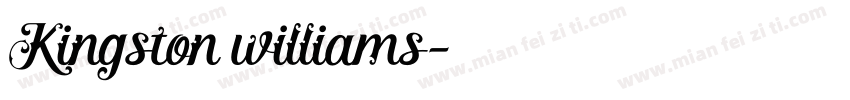 Kingston williams字体转换